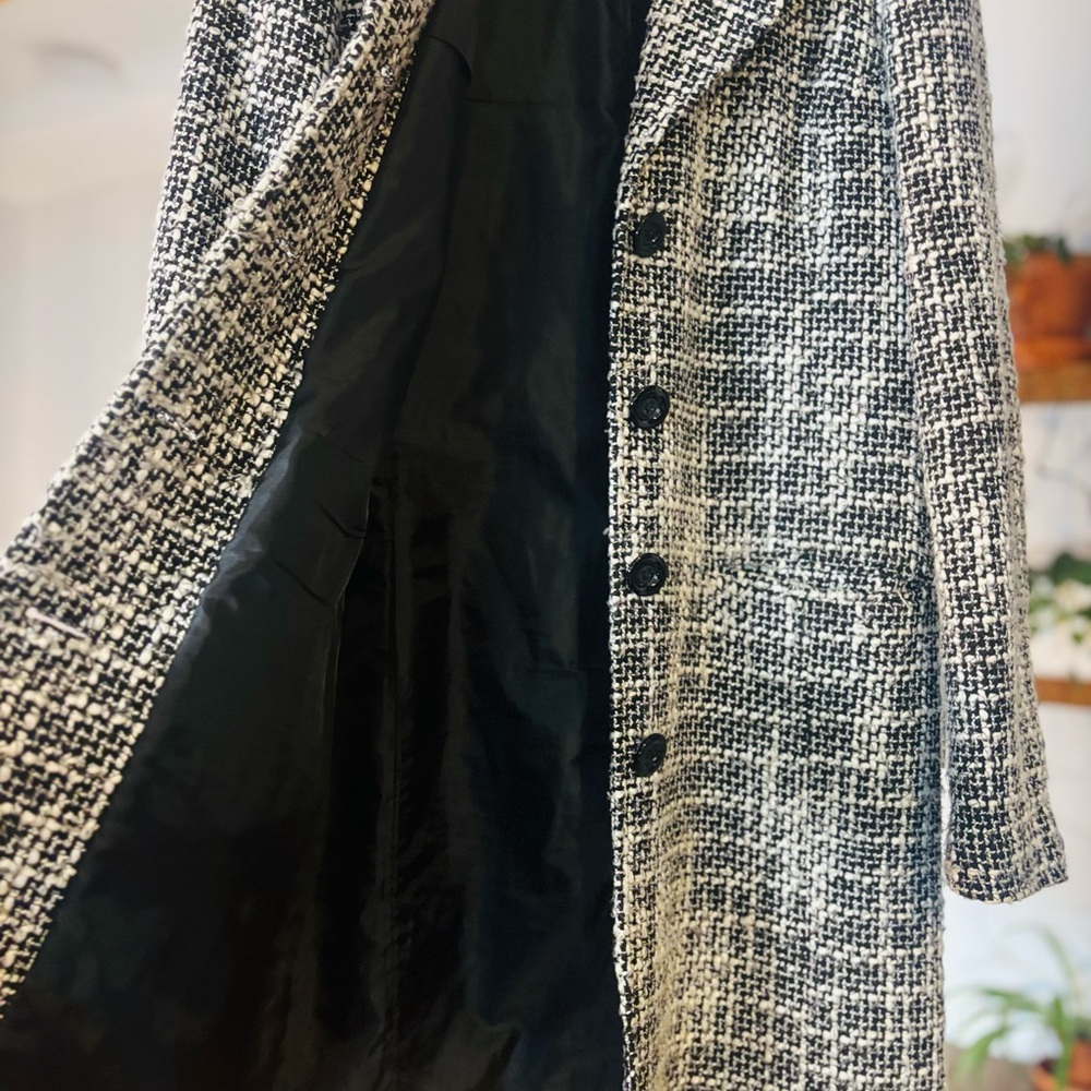 Reitmans-Black and White Wool Coat - Picture 10 of 10